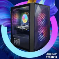 STGsivir PC Gaming PC, Radeon R9 370 4GB, Core i5 3,3-3,7G, 16 GB RAM, 512 GB SSD, 600 m WiFi, BT 5,0, RGB Fanx2, W10H64