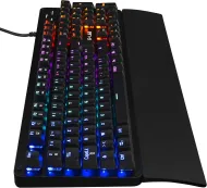The G-LAB Keyz Carbon E mechanisch gaming toetsenbord Azerty Blue Switches Ultra Nauwkeurig – 16 achtergrondverlichtingseffecten – magnetische polssteun – compatibel met PC PS4/PS5 Xbox One/Series X